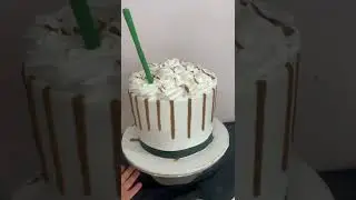Starbucks Birthday cake. #food #marissascake #cakeshorts  #myyoutuberecipe #starbucks #whipcreamcake