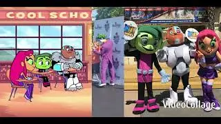 Teen Titans Go! To the Movies / Six Flags discovery kingdom with Beast Boy, Cyborg and Starfire! 