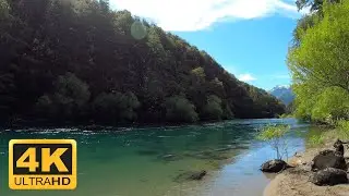 4K Virtual Hike in Patagonia (Bariloche) with Original Nature Sounds - Pasarelas del R&iacute;o Manso