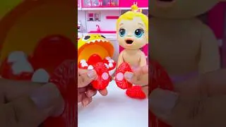 ASMR Unboxing Minnie Mouse & Pinkfong Orange Toy | Satisfying Miniature Kitchen Set #shorts