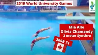 2019 Olivia CHAMANDY  and Mia ALLEE  - 205B - 3 meter springboard diving - World University Games