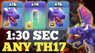 Th17 New Attack Strategy 2025! Th17 Dragon Invisibility Attack strategy 2025! Clash of Clans