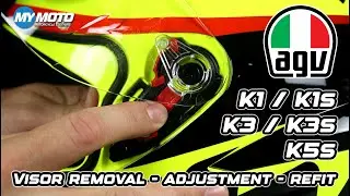 Инструкция - AGV K1 K1s K3 и K5 - Снятие, регулировка и повторная установка козырька/лобового сте...