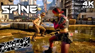 SPINE Gameplay - Cyberpunk Martial Arts Action Game (4K60FPS)