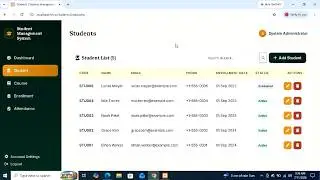 Student Management System Using PHP and MySQL with Source Code