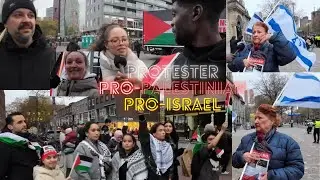 Pro- Israel, Pro-Palestinian Protesters [ Rotterdam Netherlands ]