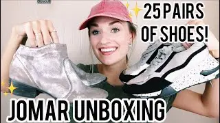 Jomar 25 Pair Mystery Shoe Box Unboxing to Resell on Poshmark!! Free People, Frye, and More!