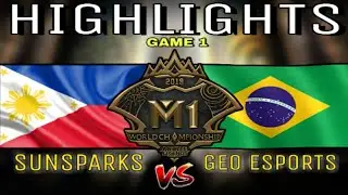 SunSparks vs GEO Esports | Game 1 Highlights | M1 World Championship Mobile Legends