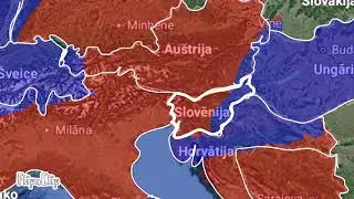 My first google earth animation Italy vs Slovenia