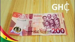 Hands On New 200 Cedi Note - Ghanaian currency