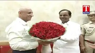 CM KCR Meet Governor at Raj Bhavan | Hyderabad | T News Telugu