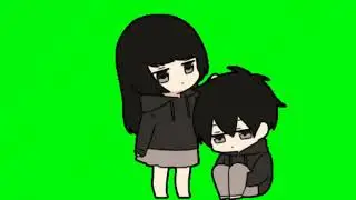 Chibi couple needs comfort[Green screen](Free download)