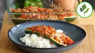 Фаршированные кабачки - вкуснейшее вегетарианское основное блюдо #LowCarb