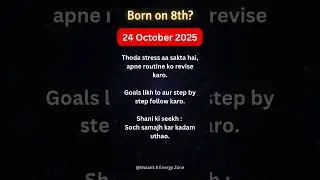 🔥 Mulank 8 Power Today! 24 Oct | Shani Ki Seekh Secrets ✨ Daily Numerology