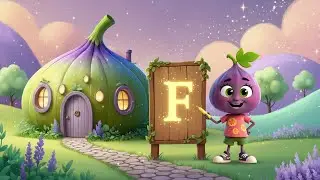 🎨🟣 Let&rsquo;s Color the Letter F with Figo the Fig! 🟣🎨