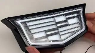 Cadillac Logo Front Grille LED Luxury Metallic Dynamic Crystal Illuminated Emblem 