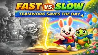 When Color Disappeared 🌈 | A Bunny & Turtle Animated Story for Kids
