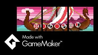 Drakkar 32x32 Pixelart Made with GameMaker by James Chapp Fillmore