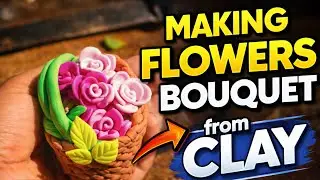 💐🌻cutest flower clay basket -  tiny creative& full charm!🥰😍