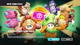 NEW Fall Guys SCALES & TAILS Fame Pass FULL PREVIEW
