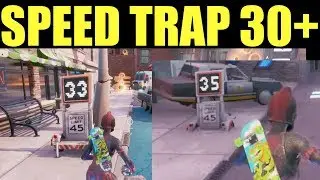 Go faster then 30 through both speed traps (Downtown Drop Challenges Guide) Speed Trap Locations