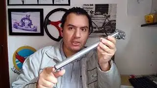Demonstra&ccedil;&atilde;o do Canote De Selim Bicicleta Prata Com Carrinho 22.2mmx350mm