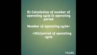Operating cycle method