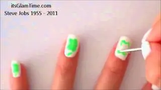 Steve Jobs Tribute Apple Logo Nails Art Tutorial - itsGlamTime.com