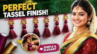 Heavy Beads Saree Kuchu Design 😍 | Latest Simple & Elegant Tassels