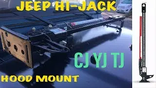 Jeep Wrangler How To Install HI Lift Jack & Hood Mount Brackets On Overland CJ YJ TJ LJ  Farm Jack