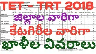 TET cum TRT 2018 Vacancies (District wise & Category wise)