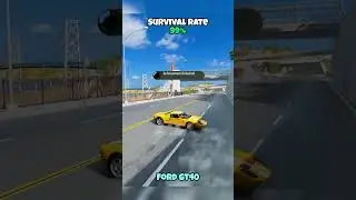 Какая машина проедет под прицепом и выживет? #beamng #beamngdrive #beamngcrash #game