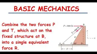 Find the resultant of the two forces P and T