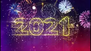 Happy New Year CLOCK 2021 / Countdown Timer with Sound Effects + Voice 4K