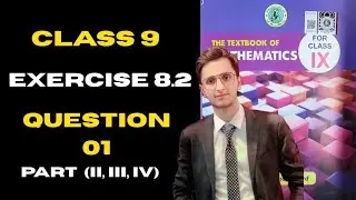 Exercise 8.2 Question 1 (Part 1 to 4) | Class 9 Math New Book Sindh Board | Full Solution