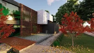 LUMION 8 RENDERING TUTORIALS | Render Modern House |  Exterior Tutorial | Lumion 8 Exterior Part-02