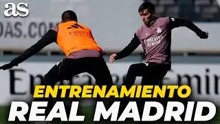 ENTRENAMIENTO completo hoy REAL MADRID previo al OSASUNA - MADRID de LALIGA
