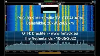 FM DX E-Skip: RUS 89.9 MHz  Radio Tvoya Volna