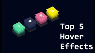 top 5 hover effect using only css no java script | css animation and hover effects