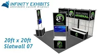 20ft x 20ft Slatwall Display 07 - Infinity Exhibits