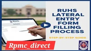 RUHS Lateral entry form filling process paramedical 