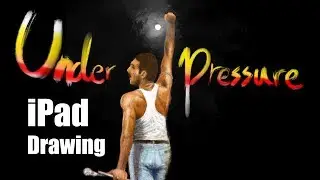 [Drawing] Queen Freddie Mercury FANART - Under Pressure - iPad, Apple Pencil, App:Painter