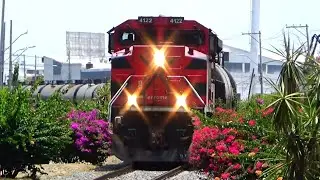 FERROMEX DISTRITO LA BARCA: TRENES QUÍMICOS LARGUÍSIMOS ENTRANDO Y SALIENDO DE IRAPUATO