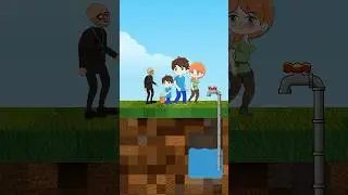 Take The Water Challenge: Good Family Vs Bad Family #animation #minecraft