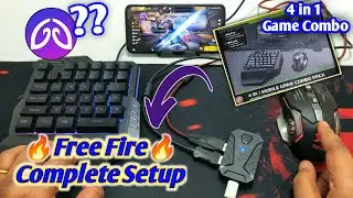 Free Fire Keyboard & Mouse ⌨️🖱️4 in 1 Gaming Mix Pro Combo 👉 Complete Setup