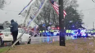 Procession for funeral of Kimberly Police officer Nick O'Rear