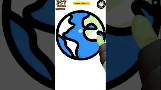 how to draw Earth Earth Coloring || Easy Globe Drawing for Kids || #Enjoying Colours TV