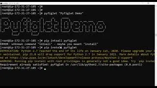 Using pyfiglet for banners