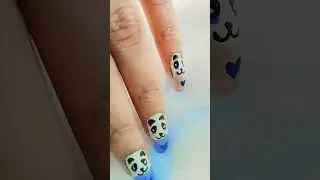 #funny #nailart #panda # panda nel art # letest nel art