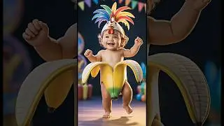 Cutest Baby Dancing in Rooster Banana Costume 🐔🍌 | Funny CGI Baby Shorts #BabyDance